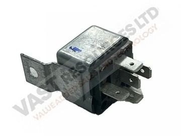 A small metallic automotive relay with multiple terminals and a mounting bracket.
