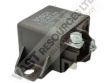 A black electrical relay with mounting bracket and terminal connections.