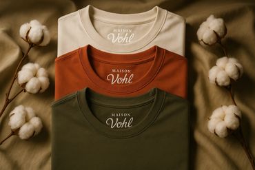 Maison Vohl Egyptian cotton t-shirt bundle, soft breathable tees with timeless colors and comfort