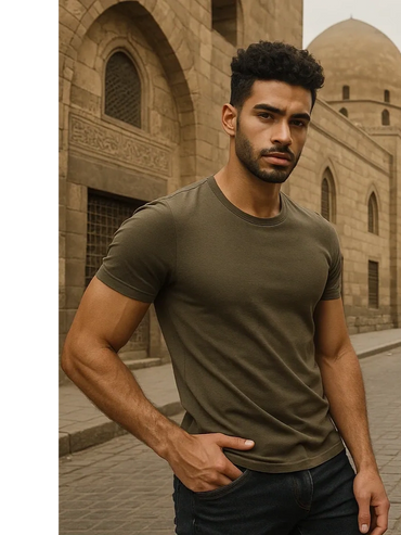 Maison Vohl Egyptian cotton classic fit t-shirt, soft breathable fabric for everyday wear.