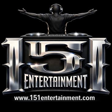 Logo for 151 Entertainment with DJ silhouette.