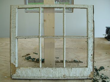 Six-light sash BEFORE restoration.