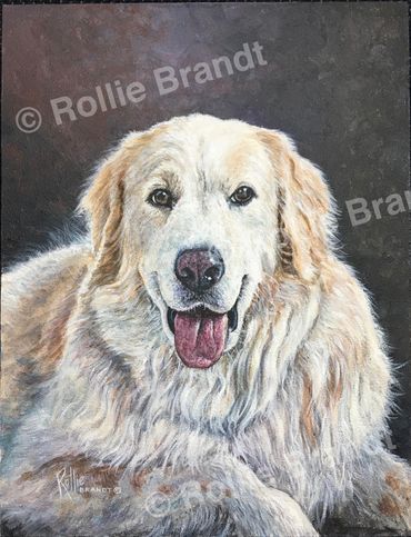 commissioned by my mother in law as a gift to her priest. Later I painted his dog "Emmett" as a gift