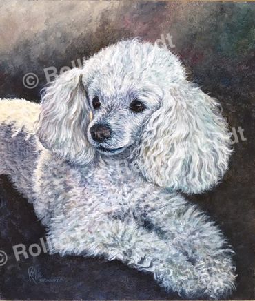 This is the beloved dog of one of my oldest school friends... a commission painting she had me do. 