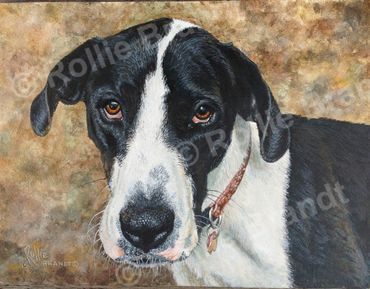 First painting I did of Lucy for my daughter's family. Later I painted her again when she was more m
