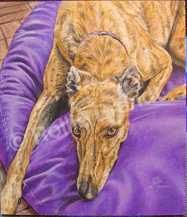 Kandy was one of our first "grand-dogs". this was painted as a gift to our daughter.