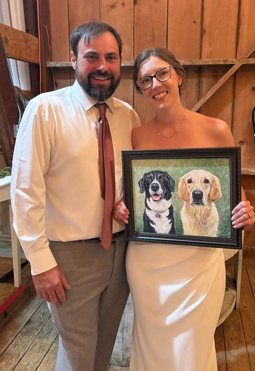 "Abby & Doodle" 14" x 11" Original
Wedding gift for friends Ashley & Kevin Krey - June 2026