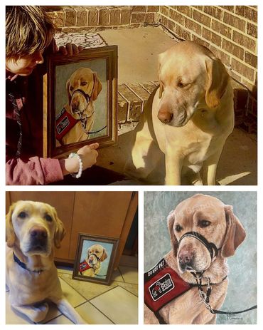 "Captain" 8x10 original - Therapy dog 2022