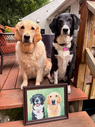 "Abby & Doodle" 14" x 11" Original
Wedding gift for friends Ashley & Kevin Krey - June 2026