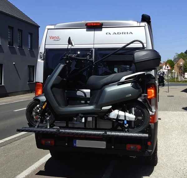 Rail & Ramp for electric scooter. Fitted on Van'n Bike All in One