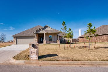 Street view of a newly constructed home in the rural western Oklahoma town - Seiling. Ready for MLS