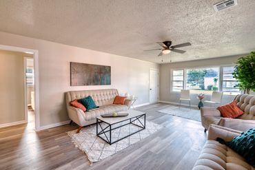 Living room of a home for sale near Clinton, OK. Taken by a professional real estate photographer