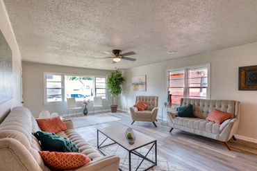 Living room of a home for sale near Elk City, OK. Taken by a professional real estate photographer