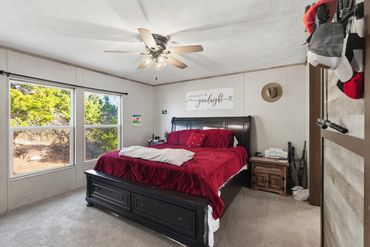 Master bedroom of a home for sale in rural western Oklahoma