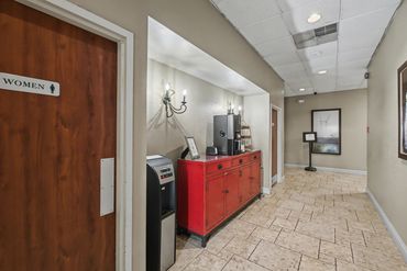 Hallway and front desk area at Northwest Inn hotel, Woodward, OK