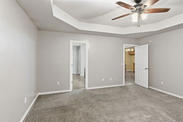 Bedroom with tray ceiling, home for sale, Elk City, OK