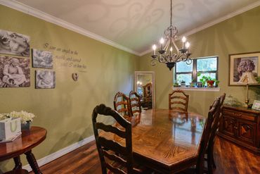 Photograph of the dining room of a home near Graham, TX