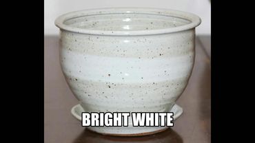 Bright White 6" planter.