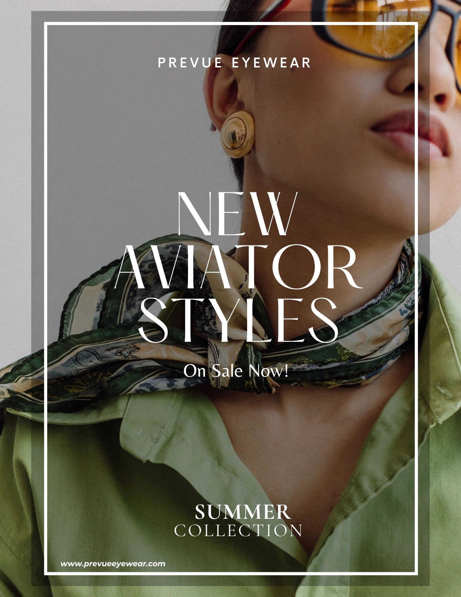 Fashionable aviator sunglasses from Prevue Eyewear's summer collection.