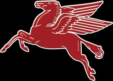Mobil Pegasus Premium Die Cut Sign - 23.5"H x 18.5"W