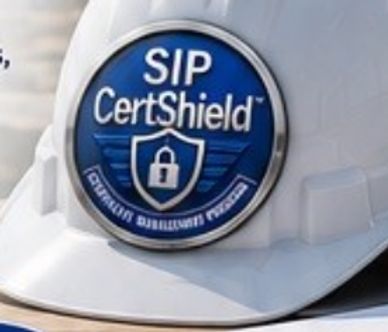 SIP CertShield badge logo, a certificate management program for contractors in Summerville, SC