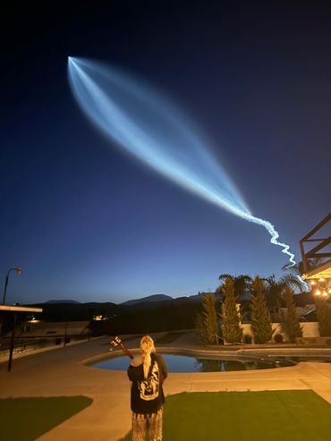 view of a Space x launch from our beautiful Ibogaine clinic