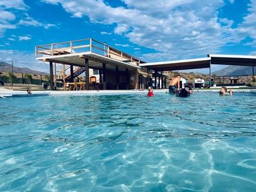 Our beautiful saltwater pool at Iboga Treatment Center