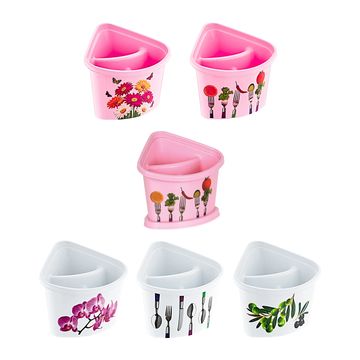 Triangle Orchid Cutlery Tray Patterned and Plated