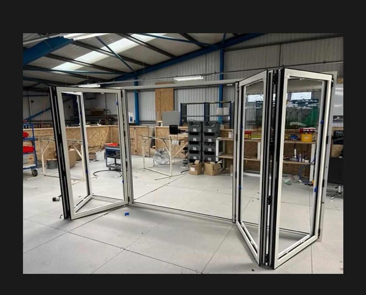 White Aluminium bifold door