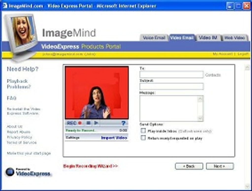 ImageMind's video email online version