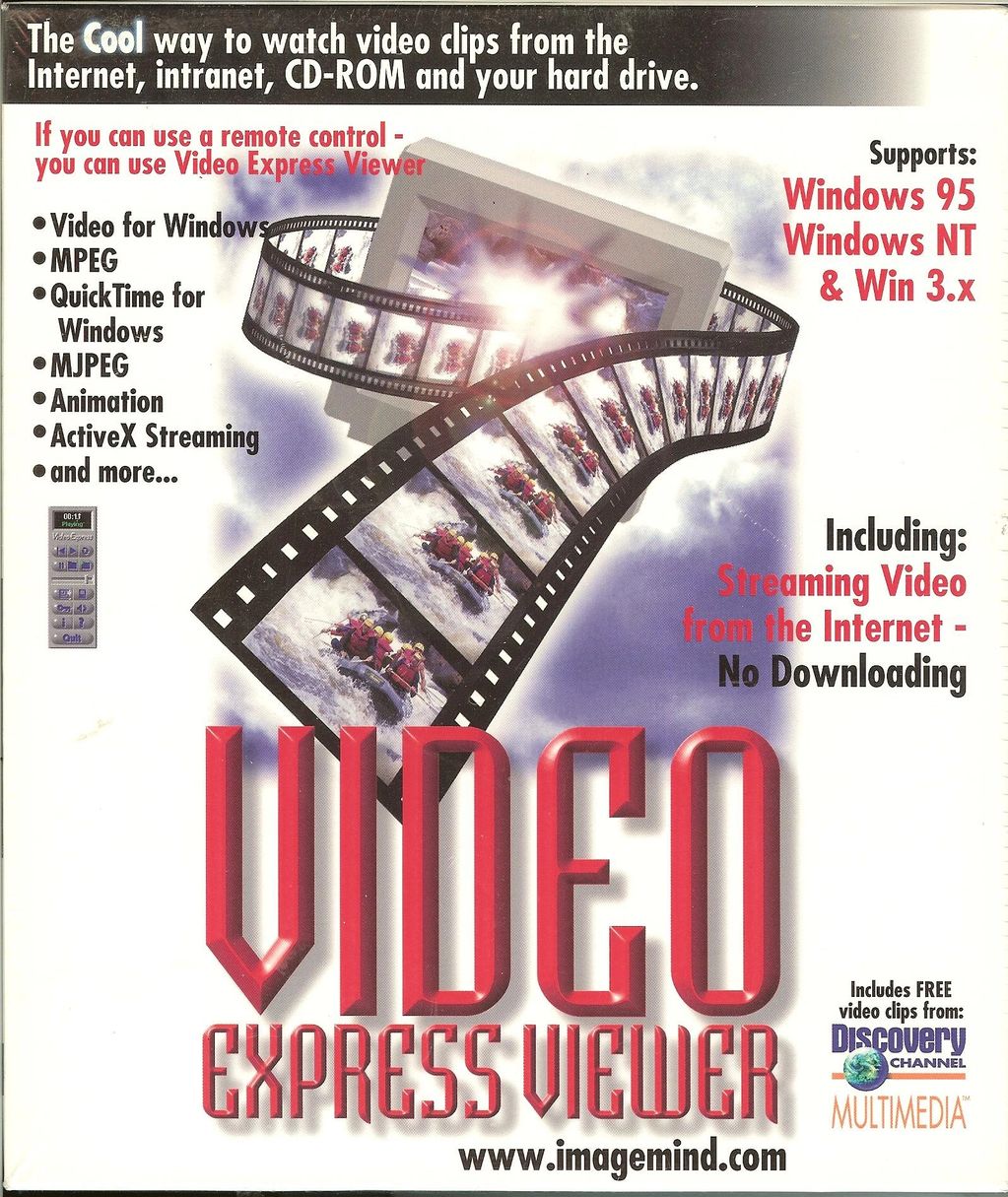 1996. ImageMind's Video Express Viewer retail box