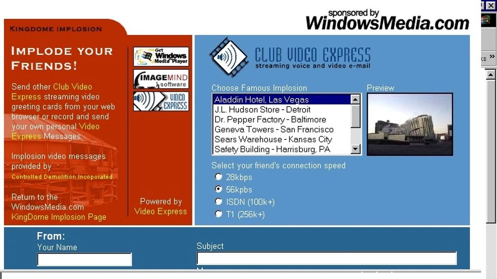 In the year 2000 John F Cruz designed Implode a Friend website for Microsoft in Celebration of the S