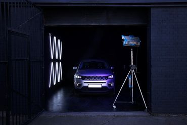 Film-Ready Blackout Studio with Drive-In Access & Custom Lighting