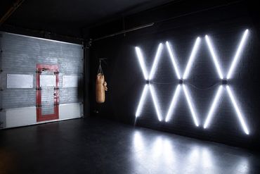 Blackout drive in studio with XX lights