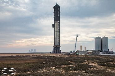 The SN28 rocket stands ready to launch at Starbase Boca Chica.
