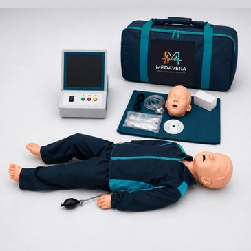 Child CPR manikin kit including accessories