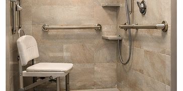 bathroom shower grab bars installed