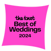 Badge showing that we received best of weddings by the knot