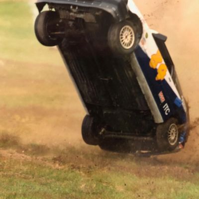 Fritz Wilke rolls his #84 ITC Civic at turn 8 at Brianerd International Raceway in Brainerd Minnesota August 1994.