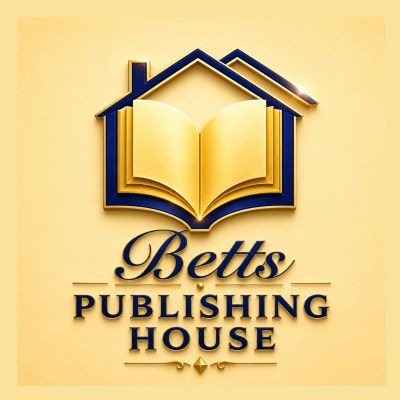 Elegant logo of Betts Publishing House with an open book inside a house frame.
