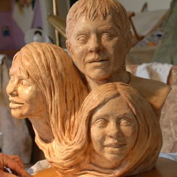 Commission portrait bust sculpture.