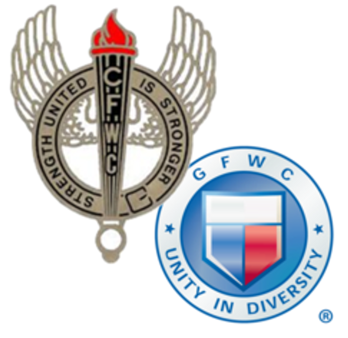 California Federation of Women's Clubs Logo joined with The Greater Federation of Women's Clubs Logo
