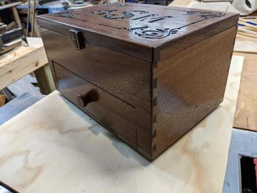 custom woodworking jewelry or trinket box
