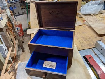 custom woodworking jewelry or trinket box