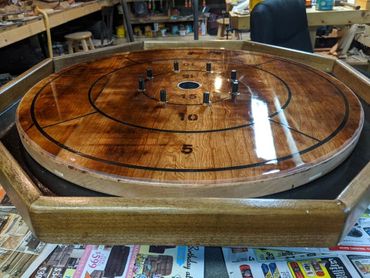 Custom wooden crokinole board