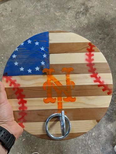 Custom painted wooden ring toss
