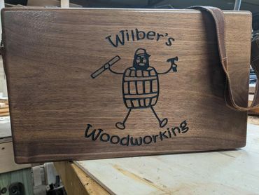 custom woodworking engraved laptop case