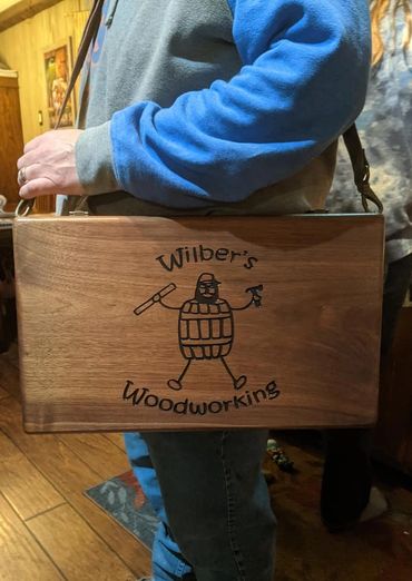 custom woodworking engraved laptop case