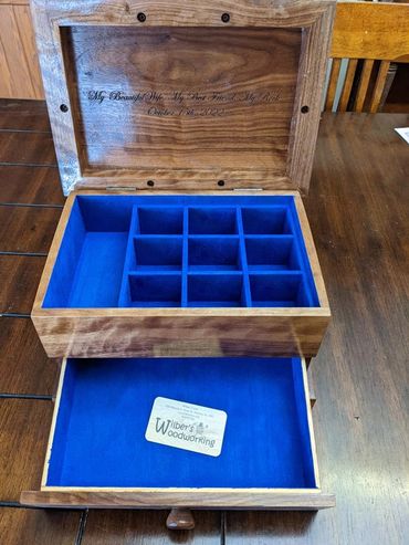 custom woodworking jewelry or trinket box