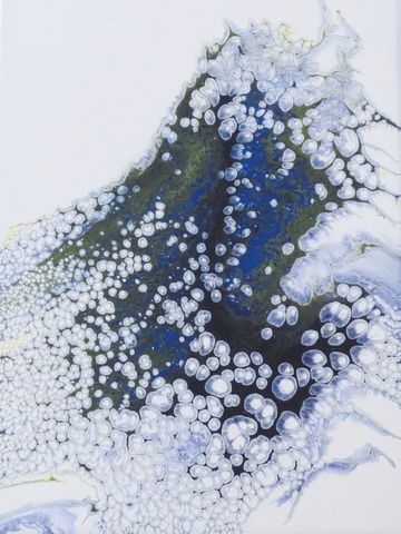 Acrylic paint pouring art.